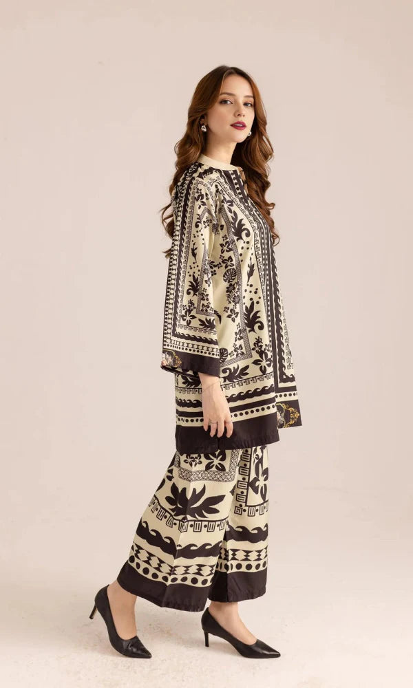 Sapphire - 2PC Printed Shamoz Silk Suit