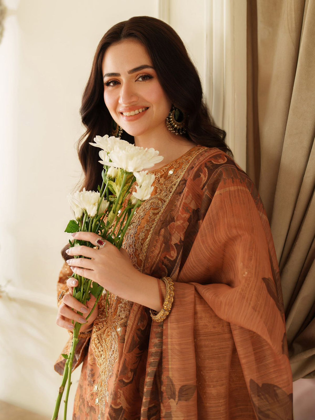 Chiffon 4 Side Embroidery Suit